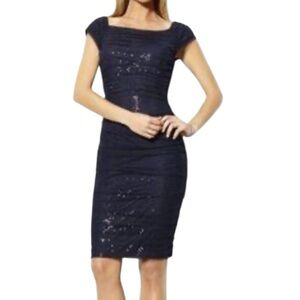 Ralph Lauren Evenings Sequin Tulle Dress Purple